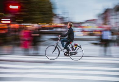 Denmark, in a rush, student