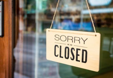 Sign saying: ‘Sorry, we are closed’