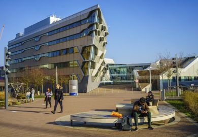 University of Coventry in UK, Engineering Building and sitting area around