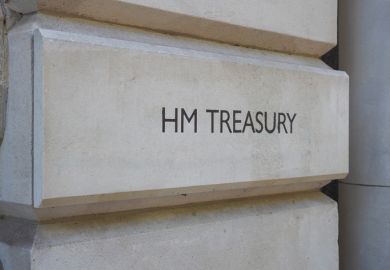 Sign at HM Treasury