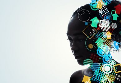 Woman’s head full of ideas symbolising interdisciplinarity