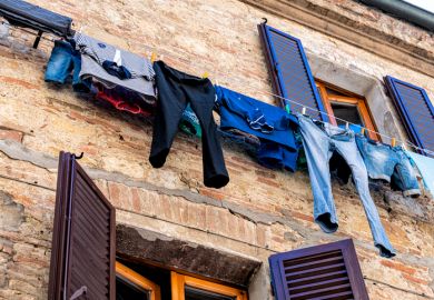 Hung out to dry washing