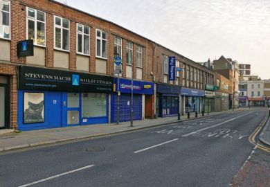 Closed high street shops