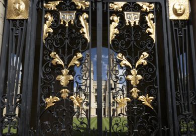 Ornate gateway entrance to All Souls College, University of Oxford, England Ornate gateway entrance to All Souls College, University of Oxford, England