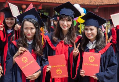  It is traditional for students to celebrate their graduation at the Temple of Literature (Văn Miếu), a temple dedicated to Confucius, and built in the 11th century as the Imperial Academy (Quốc Tử Giám), Vietnam's first national university.