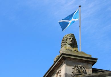 Sphinx sculpture on top of the Royal Scottish Academy