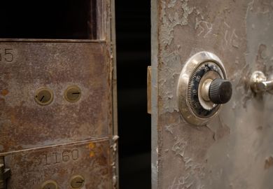 Old Vintage Combination Locker and Safety Deposit Boxes