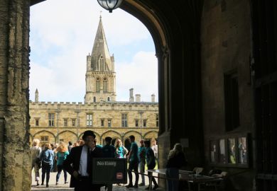 Entrance of St Mary the Virgin church in Oxford