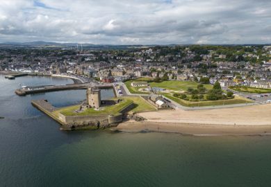 Aerial view of Broughty Ferry in Dundee Scotland August 23 2022