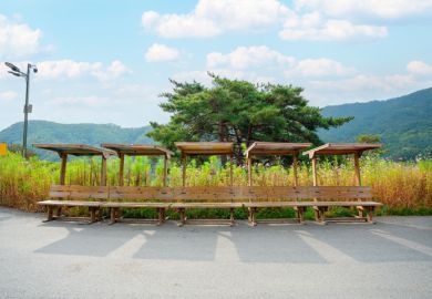 Rural Korea bus stop