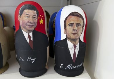 Matryoshka dolls for sale in souvenir shop in Budapest, Hungary.