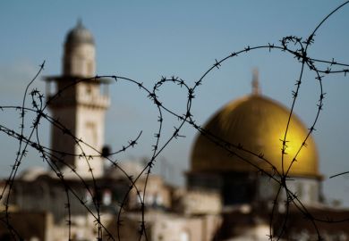 Jerusalem seen through barbed wire Jerusalem seen through barbed wire