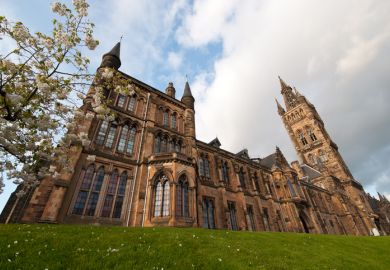 The outside of Glasgow University in Scotland