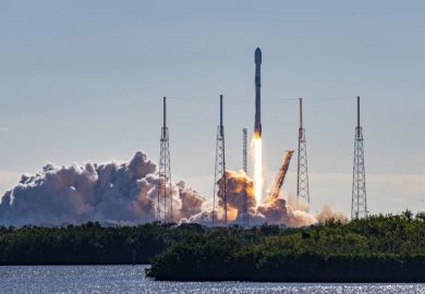 SpaceX Falcon 9 rocket and satellite payload launch in Florida