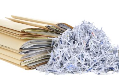 Shredding documents