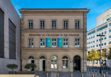 Entrance to the building housing the French Ministry of Economy and Finance