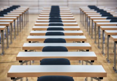 Empty exam hall Empty exam hall