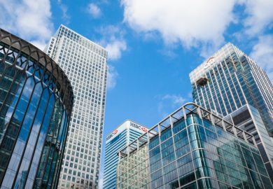 Bank headquarters in Canary Wharf. HSBC, Citibank. stock photo Bank headquarters in Canary Wharf. HSBC, Citibank. stock photo