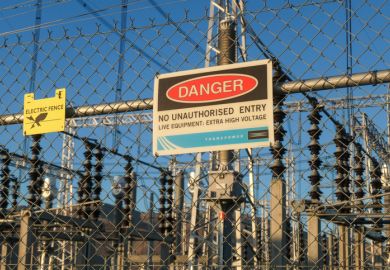 An electricity substation near Twizel in the Southern Alps of the South Island. 