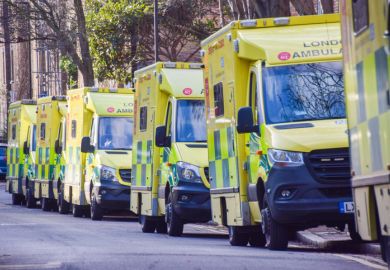 London Ambulance vehicles parked in London London Ambulance vehicles parked in London