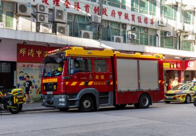 Fire services department rescue unit in To Kwa Wan, Kowloon, Hong Kong Fire services department rescue unit in To Kwa Wan, Kowloon, Hong Kong