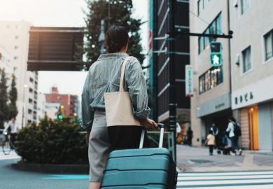 Student in Japan for an international exchange program