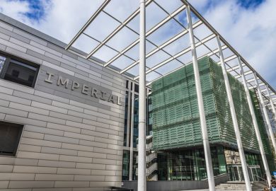 Imperial College London exterior featuring modern glass and steel architecture.