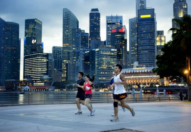 Running in Singapore People running in Singapore