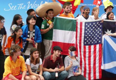 International students at the University of Hong Kong.