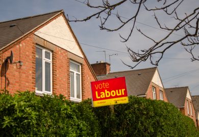 A Labour party banner