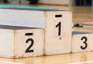 Empty winners' podium