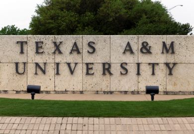 Sign at Texas A&M University