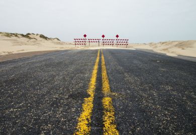 A road block A road block