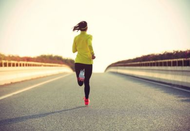 A woman running A woman running