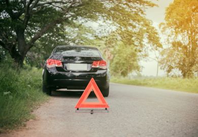 Broken down, ineffective, broken, not working, car