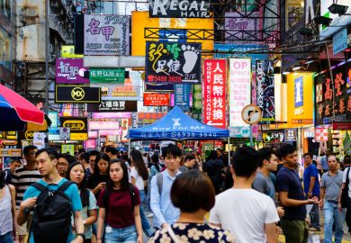The busy streets of Hong Kong 