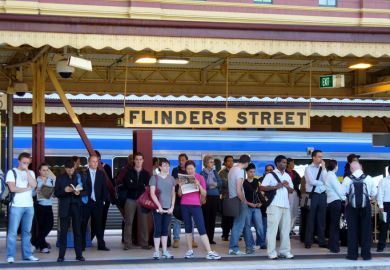 Flinders Street railway station in Melbourne, Australia