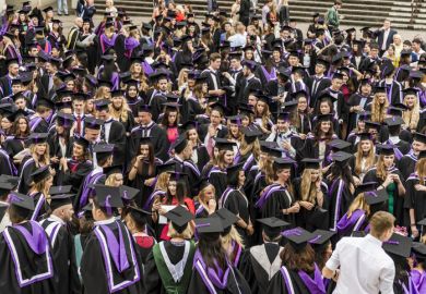 Graduation ceremony at Portsmouth University 