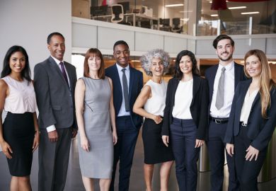 A group of university administrative staff A group of university administrative staff