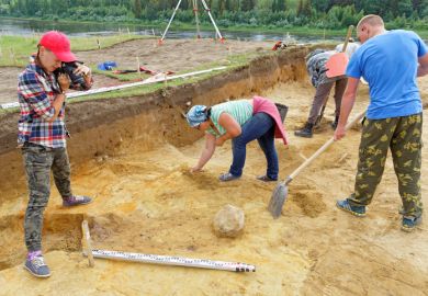 An archaeological dig