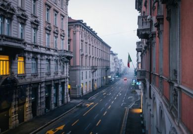 empty European street