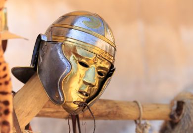 A Roman gladiator mask