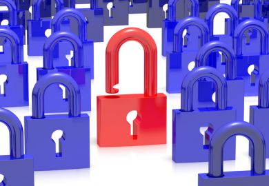 open access locked up padlock