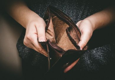 poverty hardship poor student empty wallet