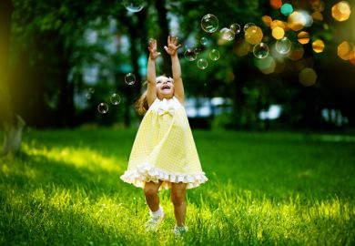 young innocent free enthusiastic bubbles