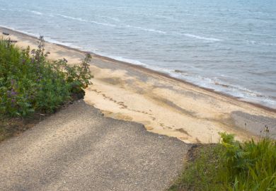 Road going over cliff