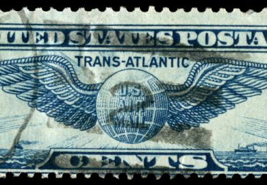 Transatlantic US postage stamp