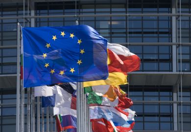 European Union (EU) flags flying European Union (EU) flags flying