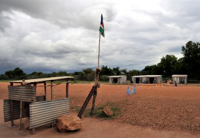 Road block in South Sudan