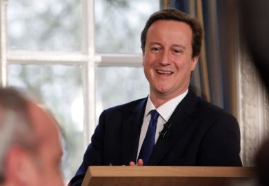 David Cameron smiling